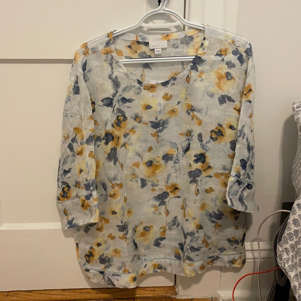 J. Jill linen floral top